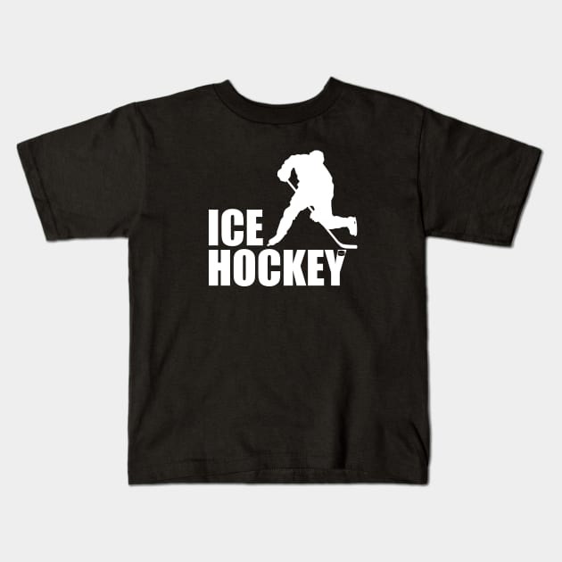 Stylish Ice Hockey Kids T-Shirt by idlei